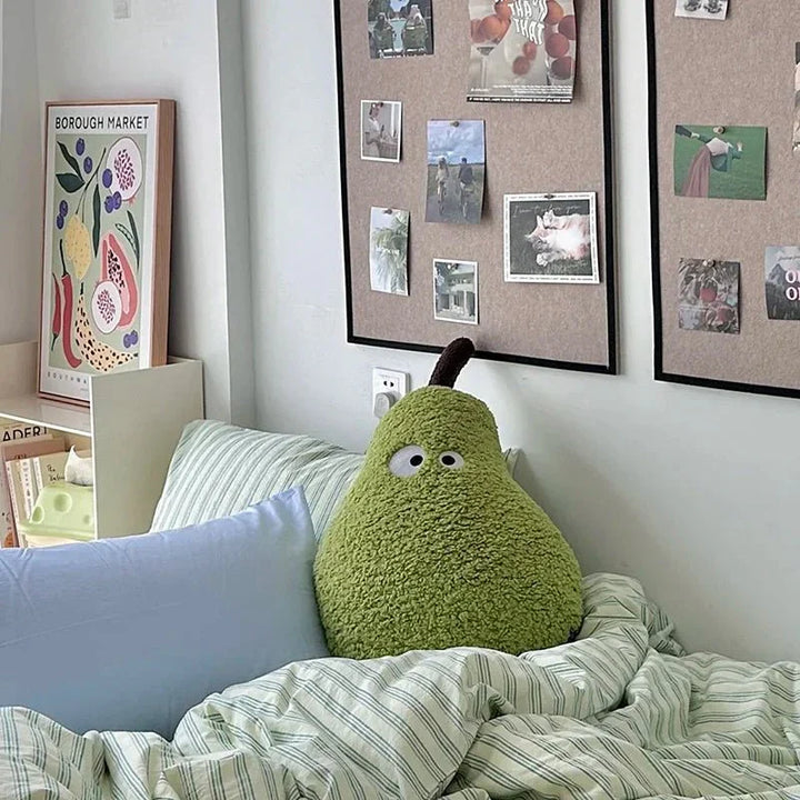 Large Plush Pear Sofa Cushion for Cozy Bedroom Decor | Stornfield