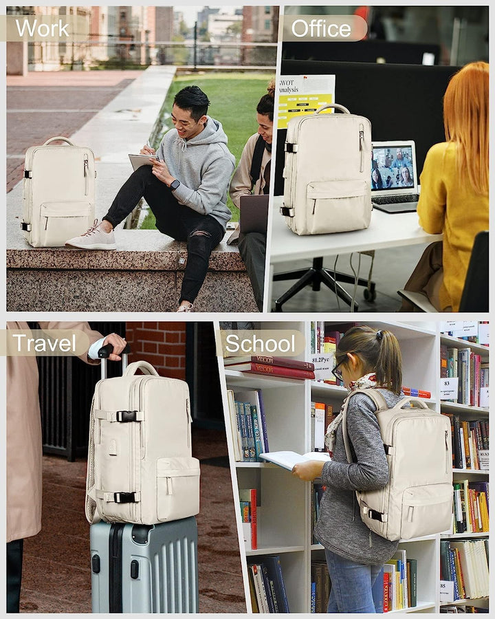 Waterproof Travel Backpack with Shoe Compartment & USB Port – 14" Laptop Fit | Stornfield