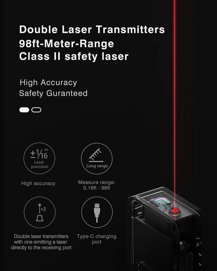 30M Digital Laser Tape Measure | Stornfield