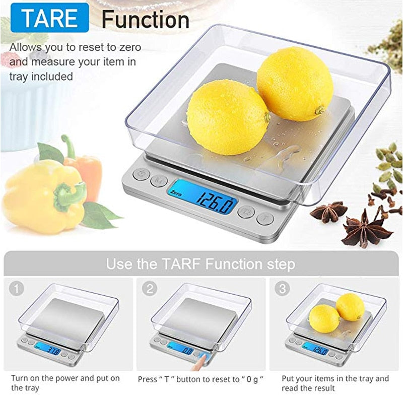 LCD Display Multi-function Digital Kitchen Scale Weighing Food Scale | Stornfield
