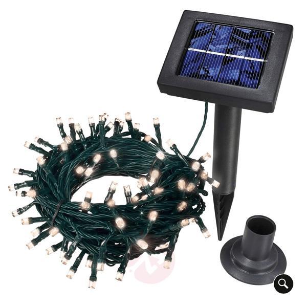 LED string lights solar-powered with 100 LED (multiple colors) - 9 meters | Stornfield