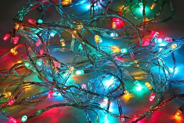 LED string lights solar-powered with 100 LED (multiple colors) - 9 meters | Stornfield