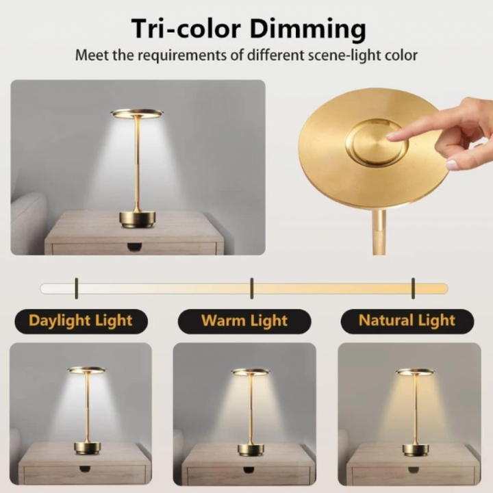 ClarityGlow Luxury Edition | Wireless LED Table Lamp | Stornfield