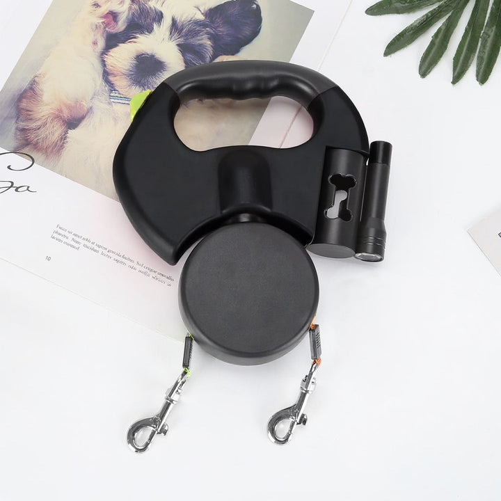 DuoLijn LED Dual Retractable Leash for Dogs and Cats with 360° Rotation Mechanism 3 Meters | Stornfield