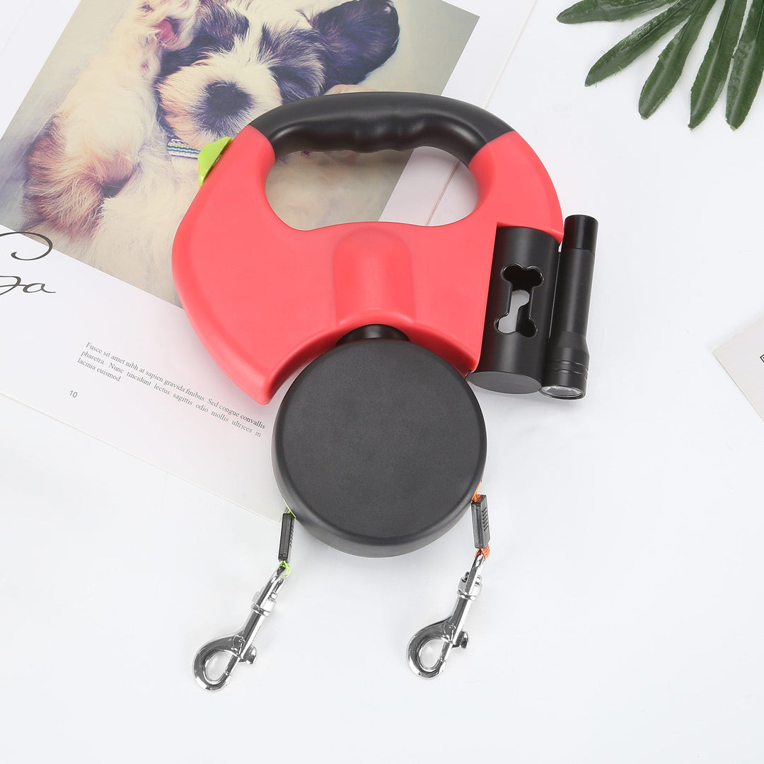 DuoLijn LED Dual Retractable Leash for Dogs and Cats with 360° Rotation Mechanism 3 Meters | Stornfield