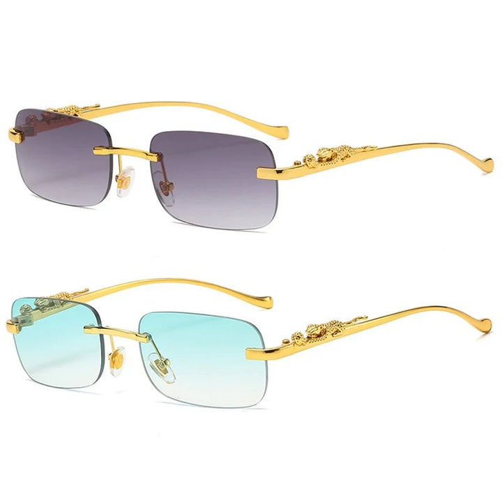 Stornfield | LEOPARDVIEW – Stylish Rimless Sunglasses with UV400 Protection