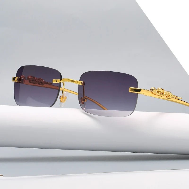 Stornfield | LEOPARDVIEW – Stylish Rimless Sunglasses with UV400 Protection