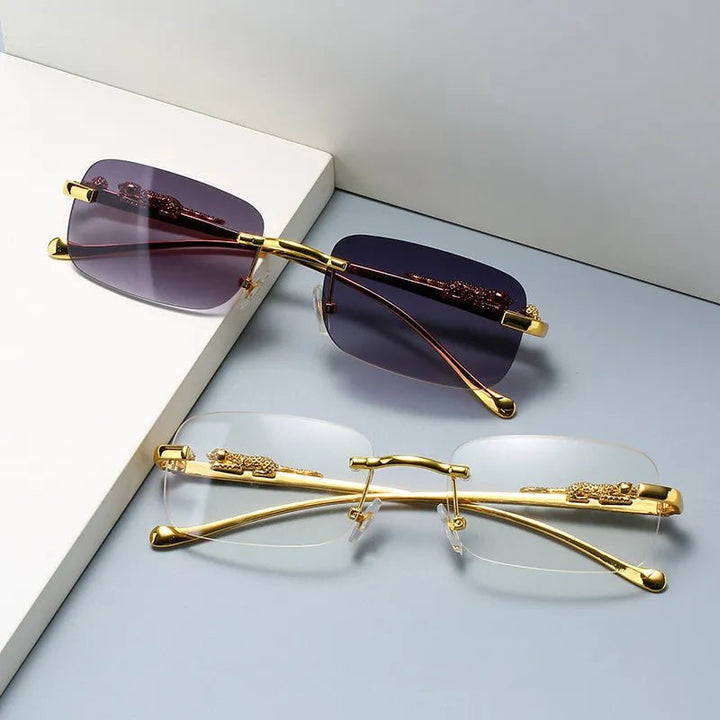 Stornfield | LEOPARDVIEW – Stylish Rimless Sunglasses with UV400 Protection
