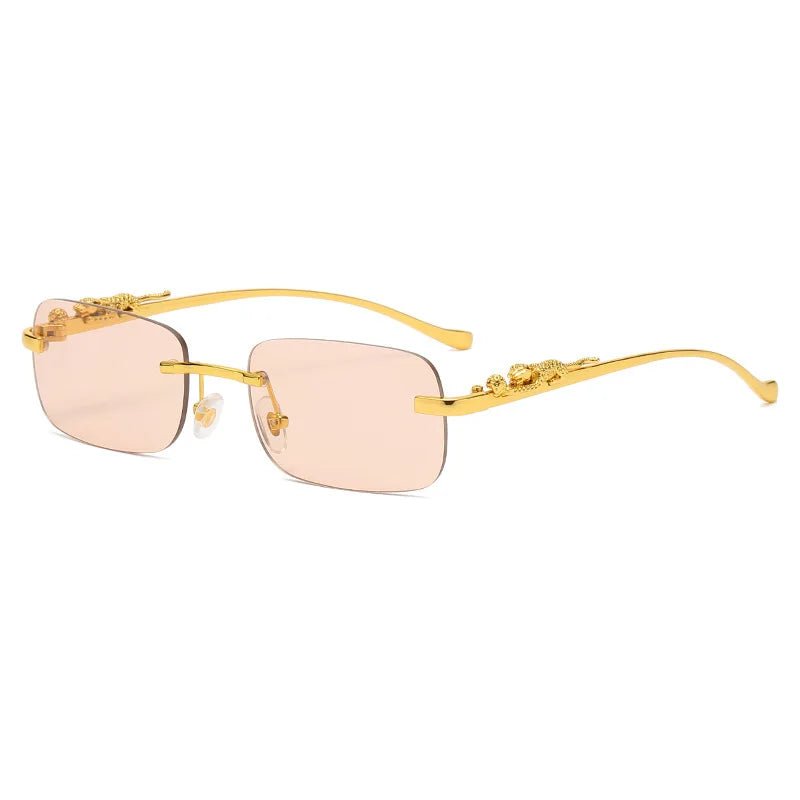 Stornfield | LEOPARDVIEW – Stylish Rimless Sunglasses with UV400 Protection