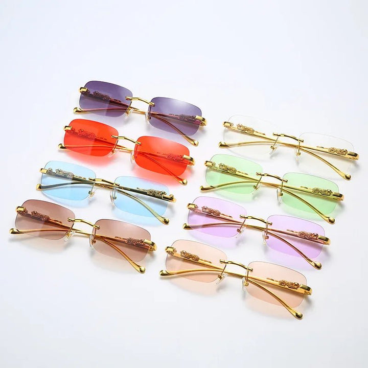 Stornfield | LEOPARDVIEW – Stylish Rimless Sunglasses with UV400 Protection