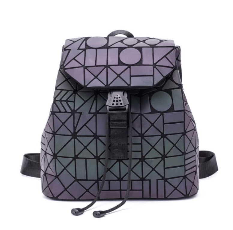 Reflective Colour-Changing Geometric Backpack for Women | Stornfield