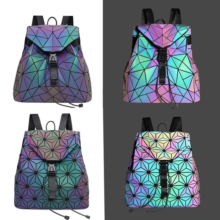 Reflective Colour-Changing Geometric Backpack for Women | Stornfield