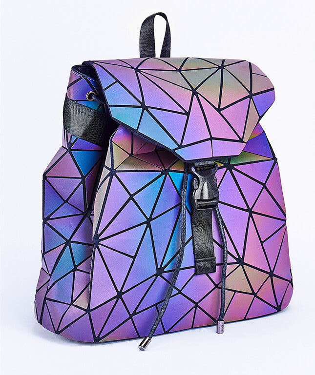 Reflective Colour-Changing Geometric Backpack for Women | Stornfield
