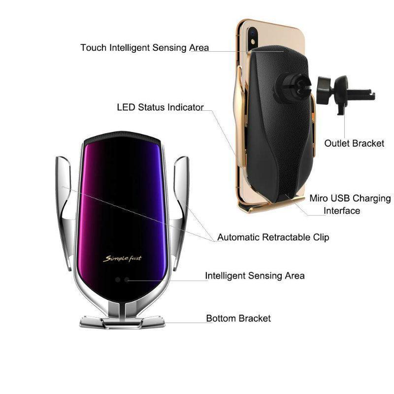Smart Wireless Automatic Sensor Car Phone Holder Charger | Stornfield