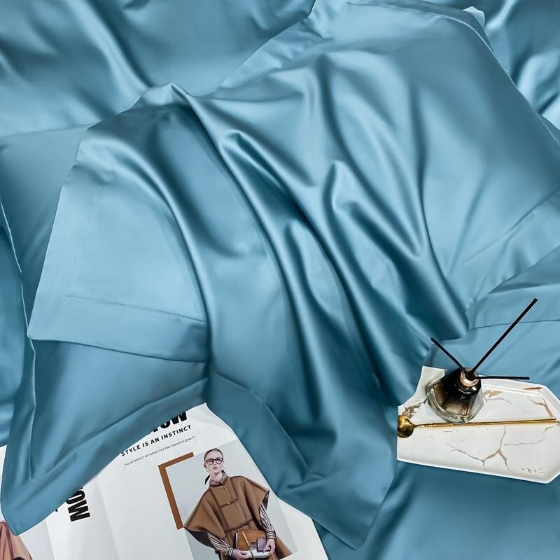 Light Blue Super Hero 1000 TC Duvet Cover Set – Ultra-Soft Egyptian Cotton with Sateen Finish | Stornfield