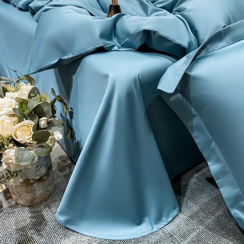 Light Blue Super Hero 1000 TC Duvet Cover Set – Ultra-Soft Egyptian Cotton with Sateen Finish | Stornfield