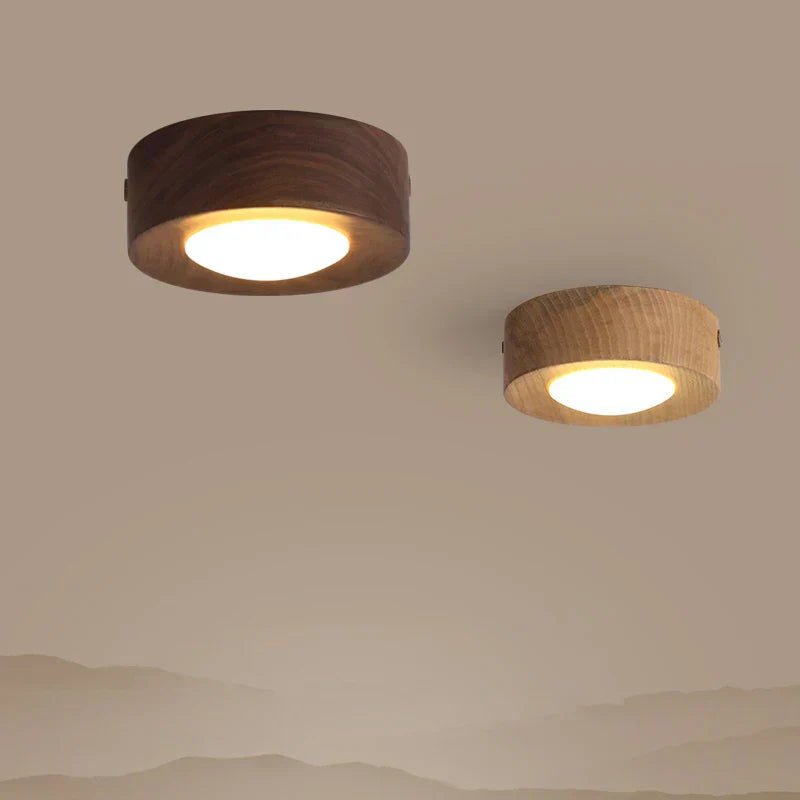 Stornfield LignaShine Wooden Flush Mount Ceiling Light