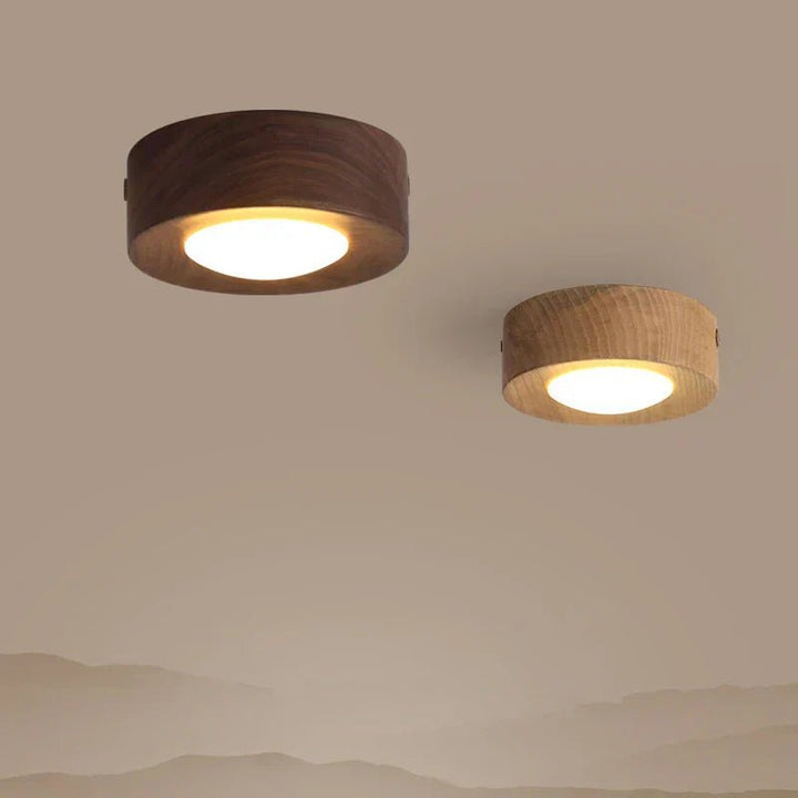 Stornfield LignaShine Wooden Flush Mount Ceiling Light