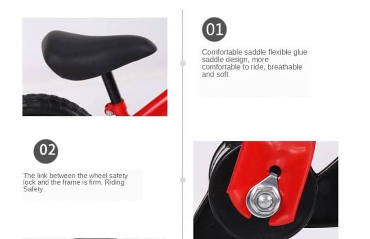 Balance bike 12" puncture-proof & non-slip handle | Stornfield
