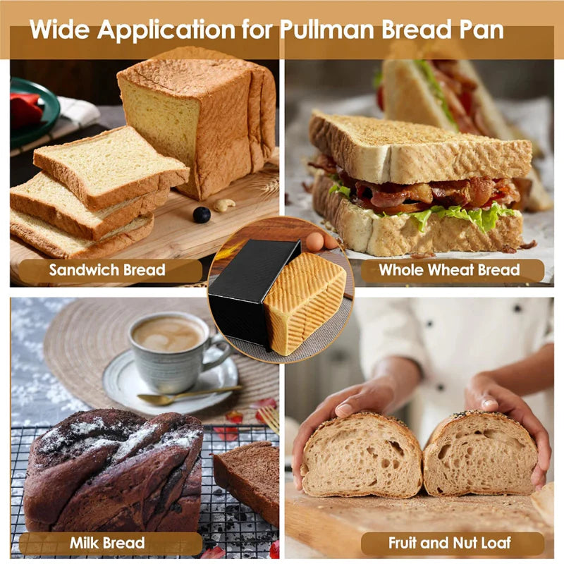 Long Pullman Loaf Pan with Lid Non-Stick Stainless Steel Bread Mold | Stornfield