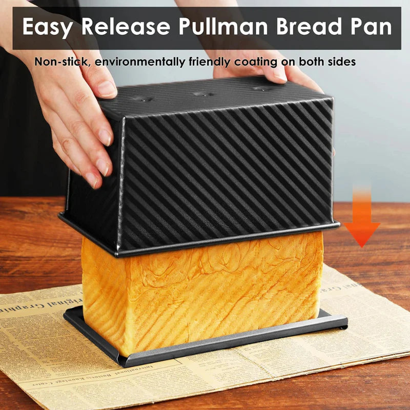 Long Pullman Loaf Pan with Lid Non-Stick Stainless Steel Bread Mold | Stornfield