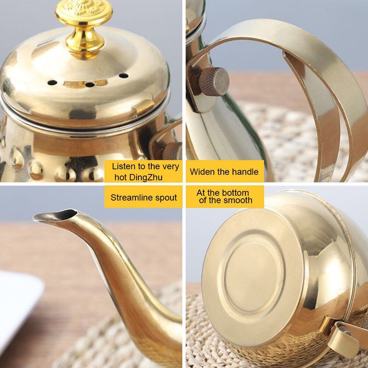 Long Stainless Steel Mouth Pot Kettle With Milk Filter Infuser Oolong Tea Pot | Stornfield