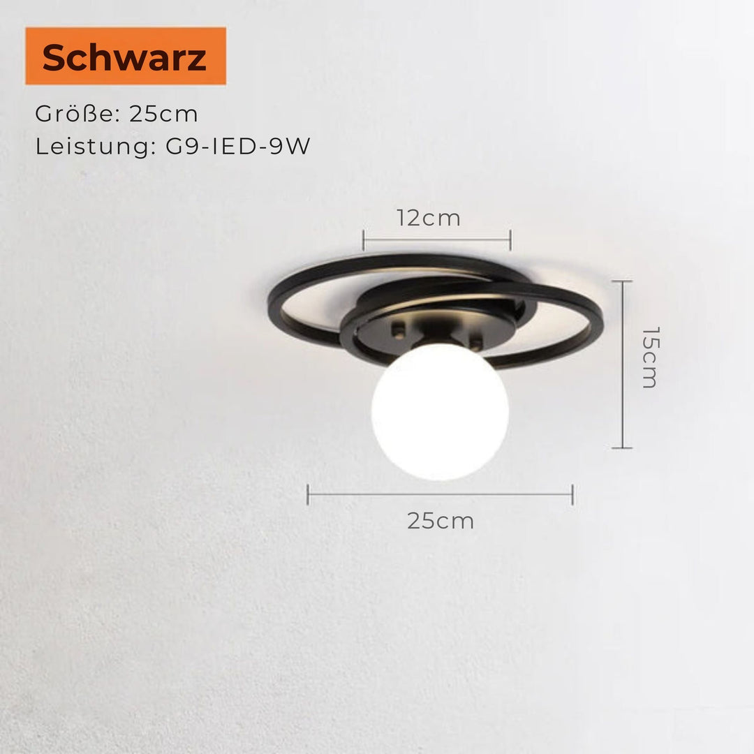 Stornfield | LumiNoble | Luminaire de plafond intemporelle avec design à boule LED dorée