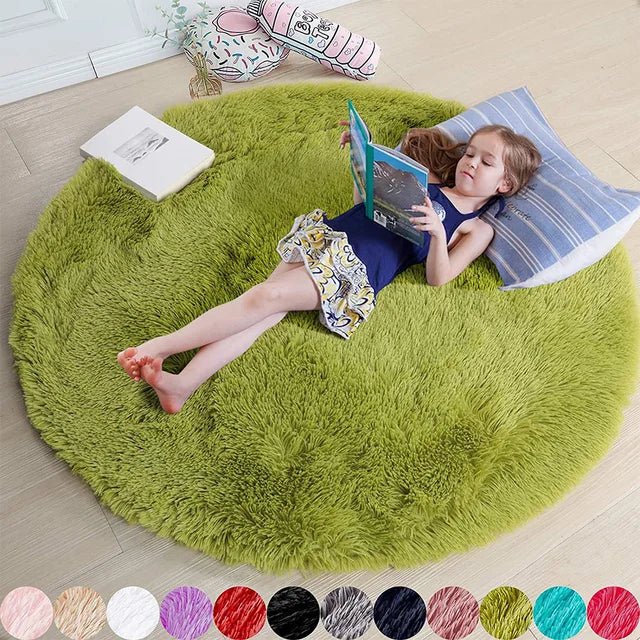 Stornfield | Velvéri Luxe FluffyMat Rug | Ultra-soft round plush rug for cozy home and bedroom décor