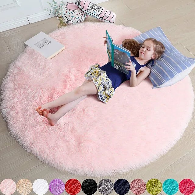 Stornfield | Velvéri Luxe FluffyMat Rug | Ultra-soft round plush rug for cozy home and bedroom décor