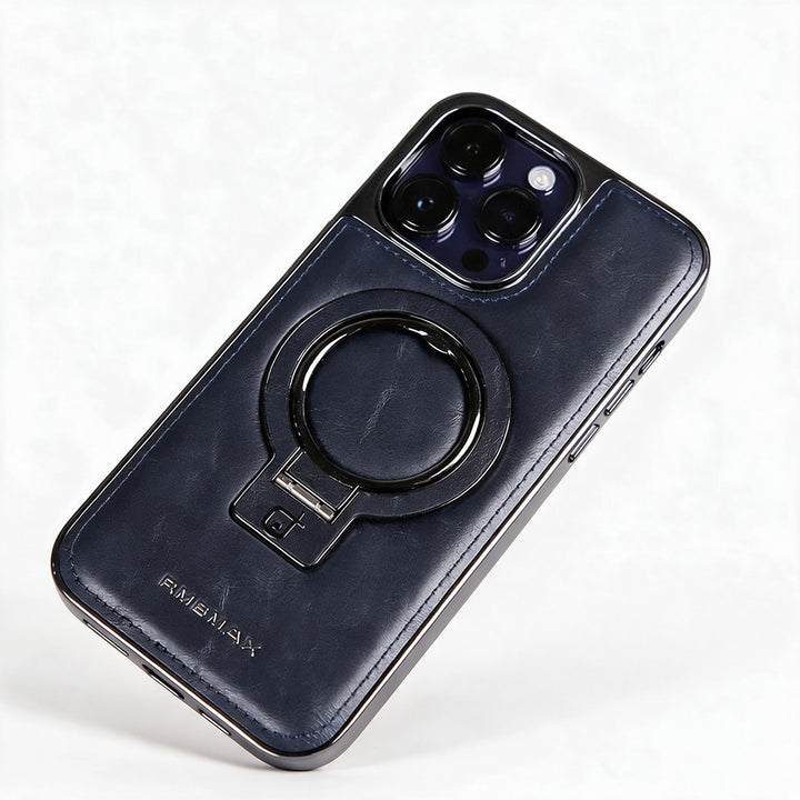 🎁Luxuriöse Lederhülle mit unsichtbarem Ständer für das iPhone🎁