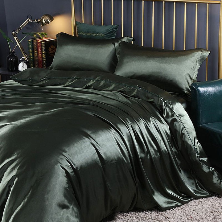 Stornfield | Luxury Silk/Satin Bedding Set (4-Piece) - SilkSleep
