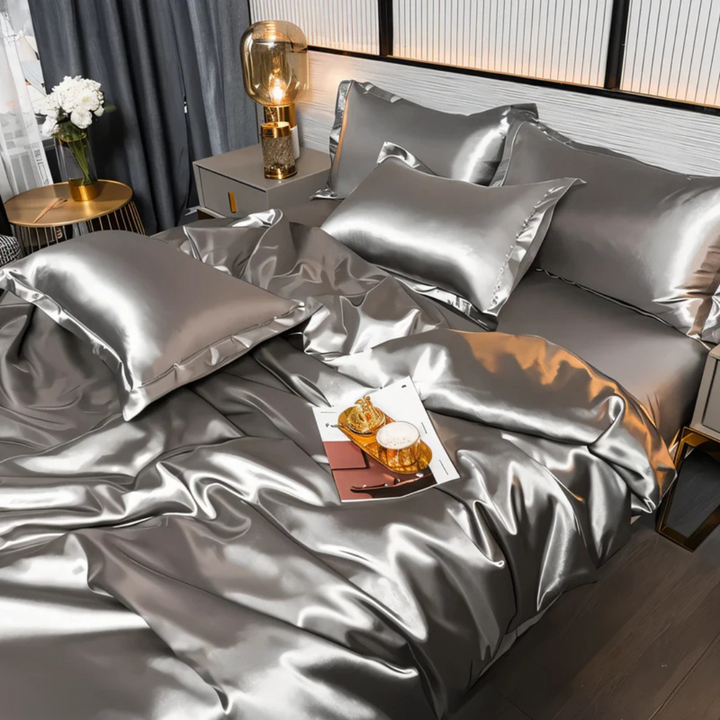 Stornfield | Silk Satin Duvet Cover Bedding Set