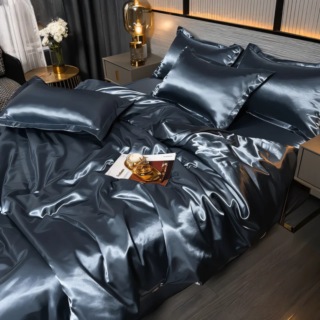 Stornfield | Silk Satin Duvet Cover Bedding Set