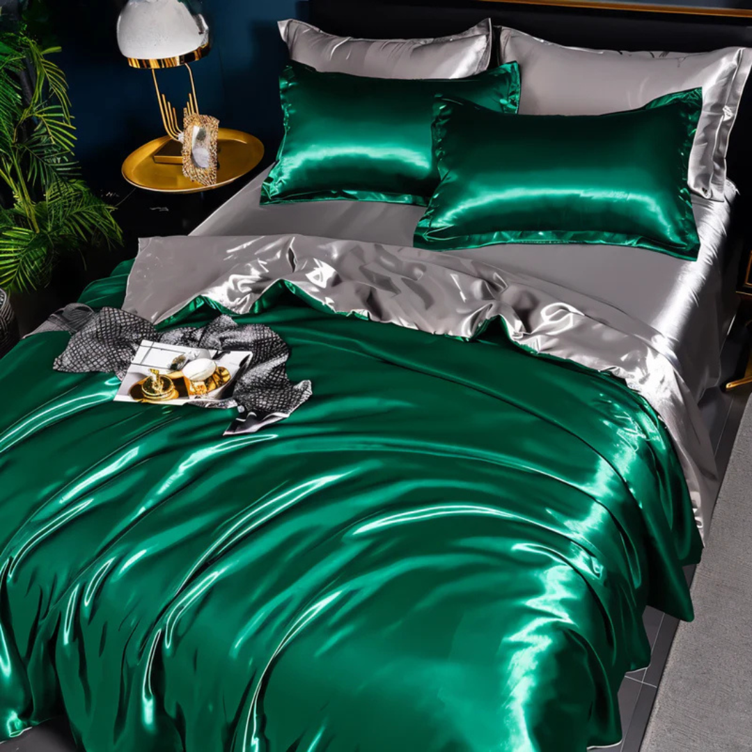 Stornfield | Silk Satin Duvet Cover Bedding Set