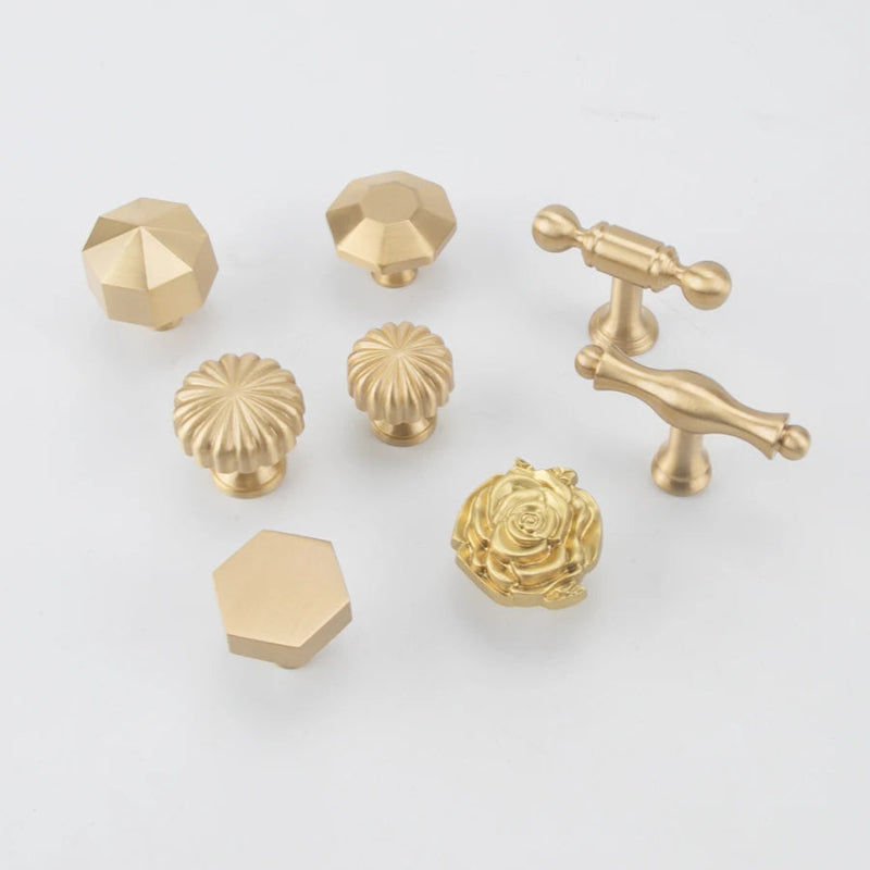 Luxury Solid Brass Kitchen Cabinet Drawer Handle | Stornfield
