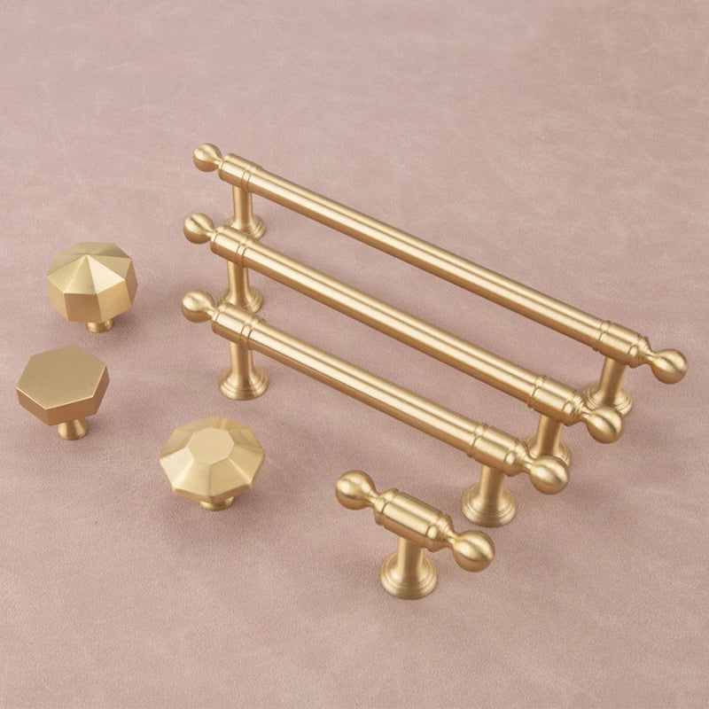 Luxury Solid Brass Kitchen Cabinet Drawer Handle | Stornfield