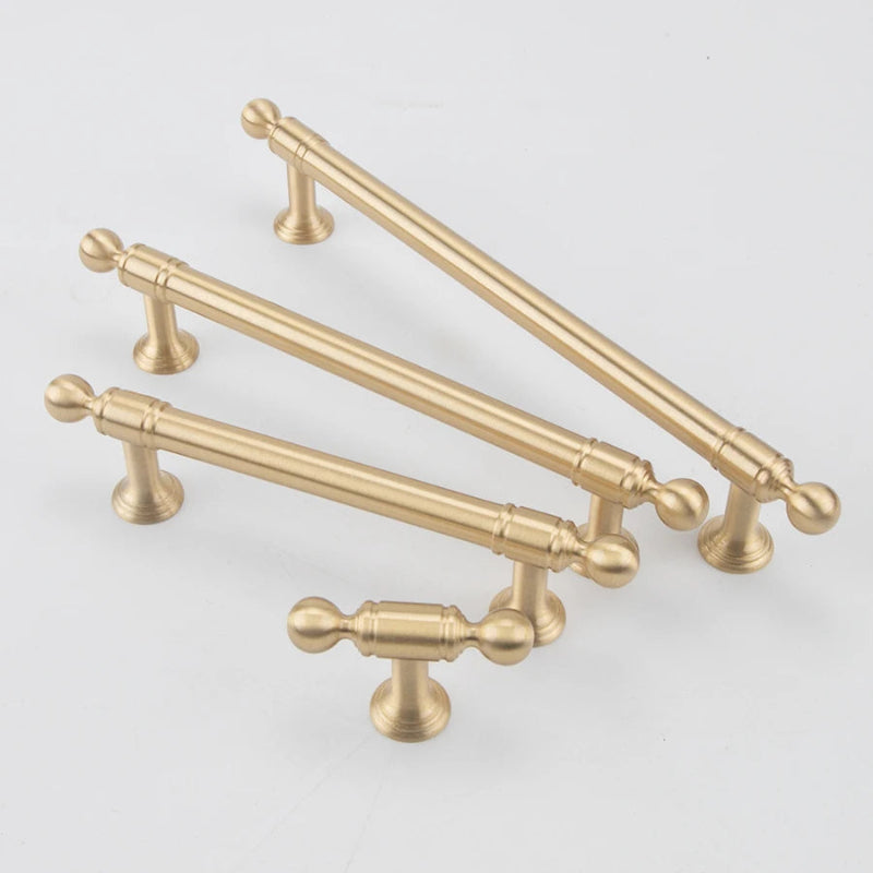 Luxury Solid Brass Kitchen Cabinet Drawer Handle | Stornfield