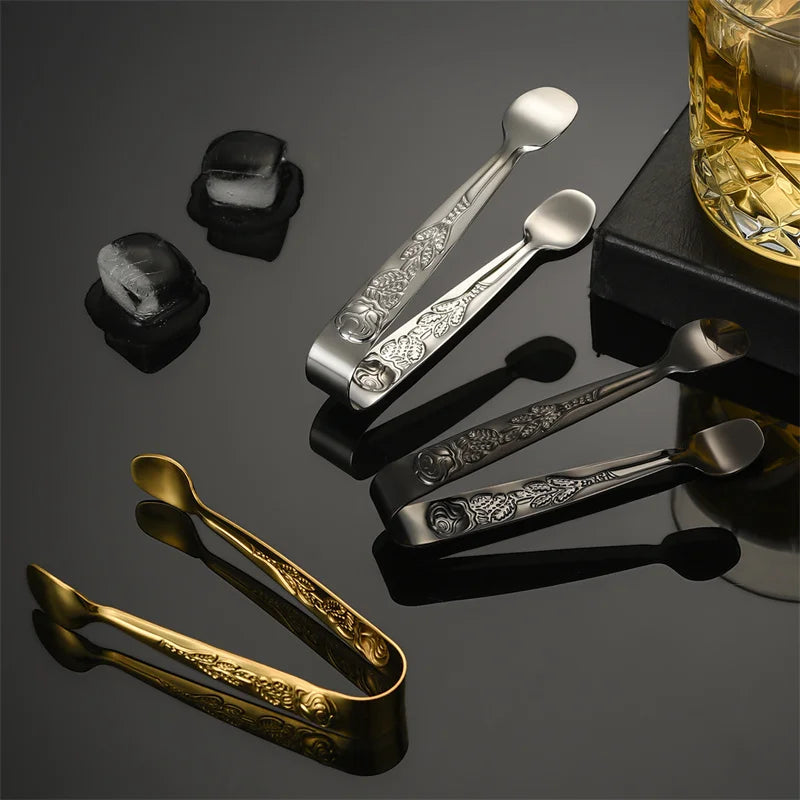 Luxury Stainless Steel Ice Clip Small Fruit Sugar Tongs Kitchen | Stornfield
