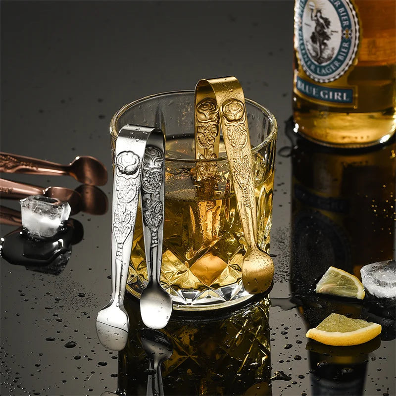 Luxury Stainless Steel Ice Clip Small Fruit Sugar Tongs Kitchen | Stornfield