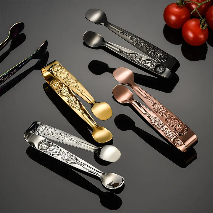 Luxury Stainless Steel Ice Clip Small Fruit Sugar Tongs Kitchen | Stornfield