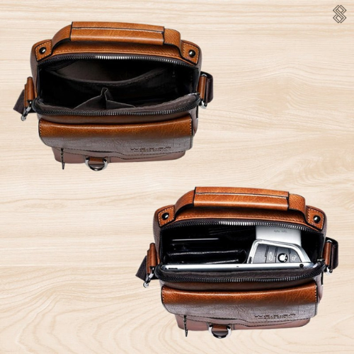 Stornfield | LeatherLux Elegant Leather Shoulder Bag | High-Quality Design | Practical and Stylish for Everyday and Office Use