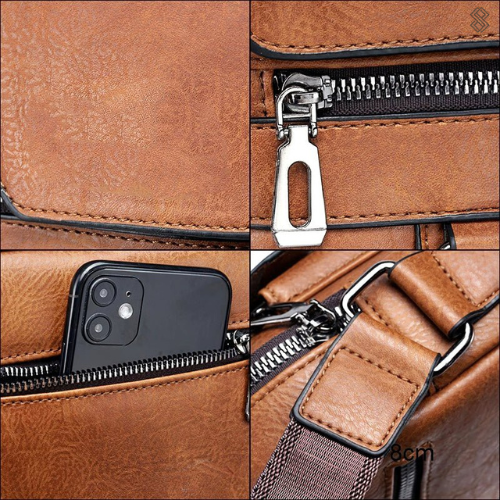 Stornfield | LeatherLux Elegant Leather Shoulder Bag | High-Quality Design | Practical and Stylish for Everyday and Office Use