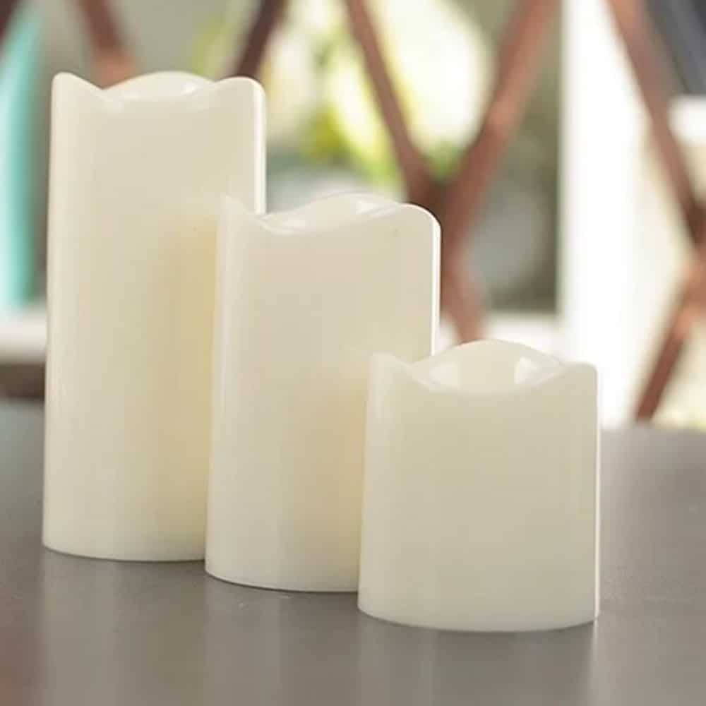 LED Candles - 3 pieces - 7.5/11.5/15 cm - with remote control - with color change | Stornfield