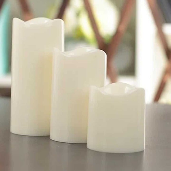 LED Candles - 3 pieces - 7.5/11.5/15 cm - with remote control - with color change | Stornfield