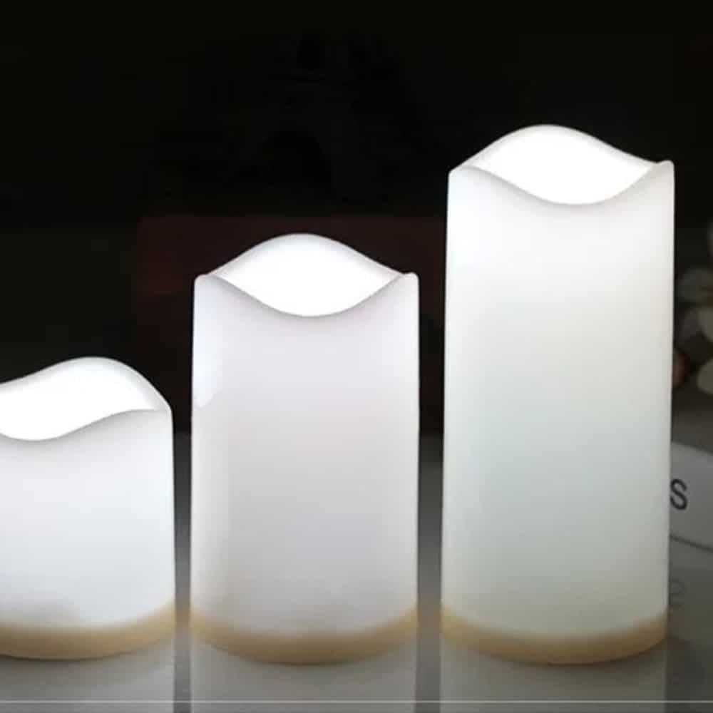 LED Candles - 3 pieces - 7.5/11.5/15 cm - with remote control - with color change | Stornfield