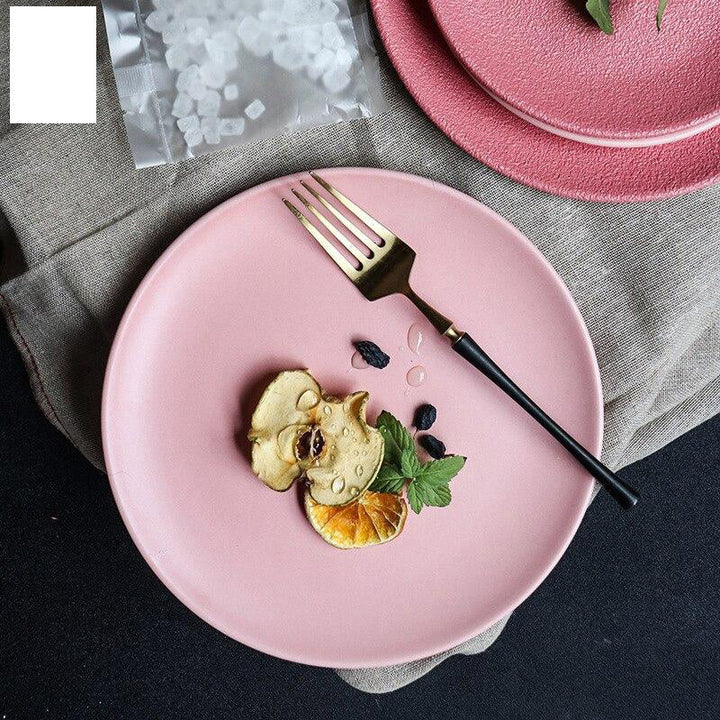 Macaron Steak Plate Pink Ceramic Western Plate Creative Dessert Plate | Stornfield