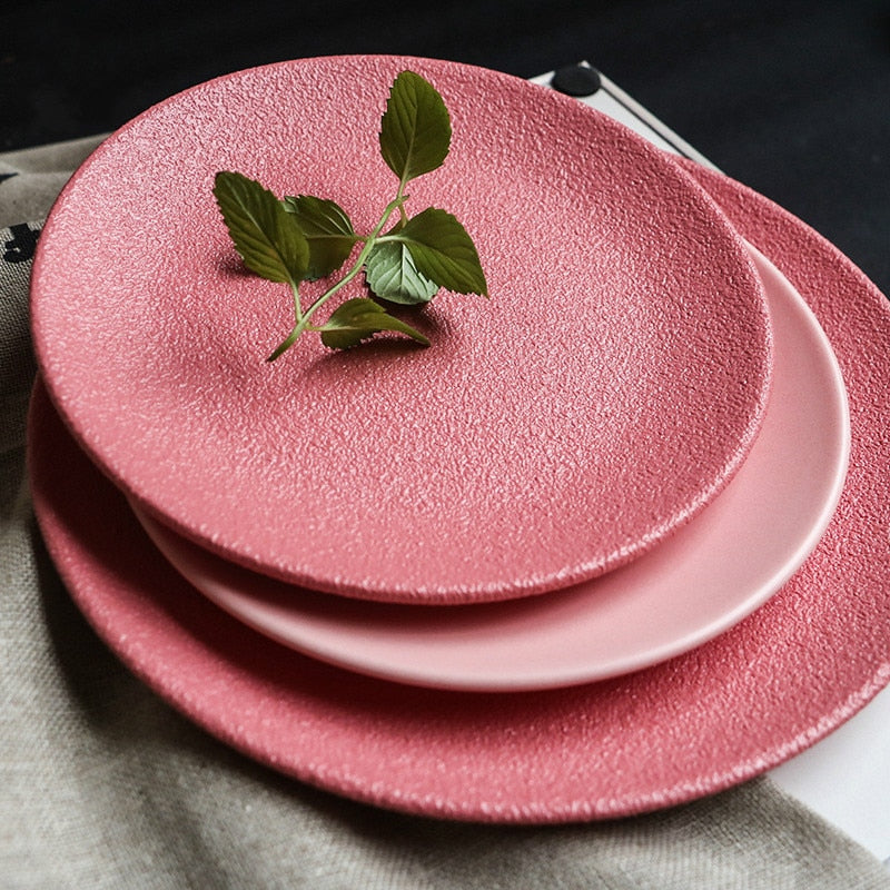 Macaron Steak Plate Pink Ceramic Western Plate Creative Dessert Plate | Stornfield