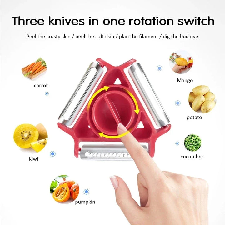 Magic Trio Stainless Steel Blade Peeler Slicer Grater Cutter Julienne | Stornfield