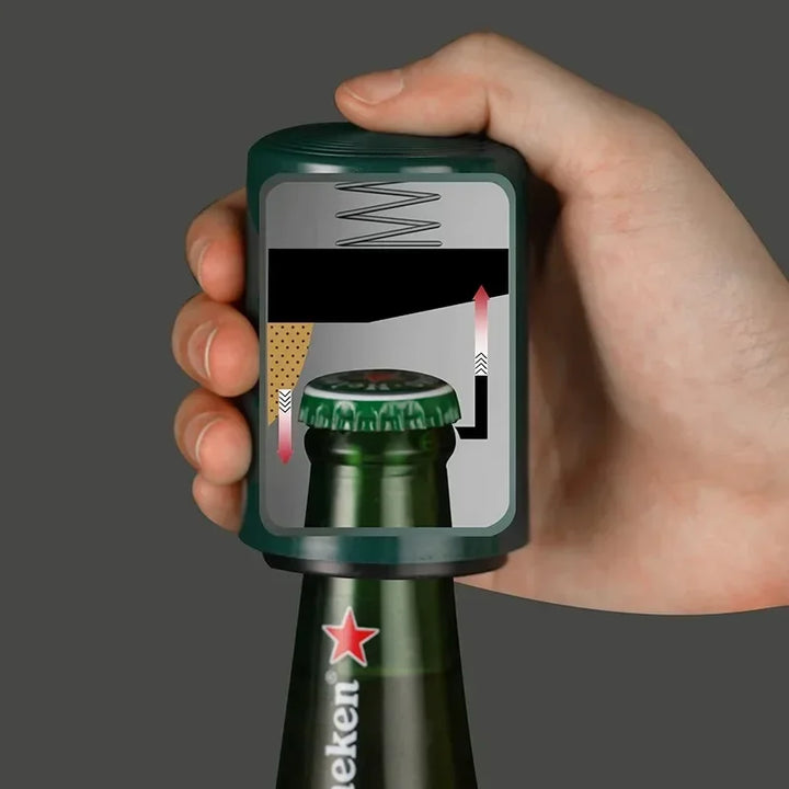 Stainless Steel Push-Button Magnetic Bottle Opener | Stornfield