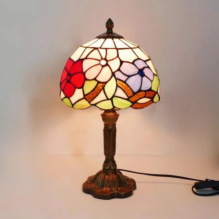 Stornfield | Lampe de table LED Baroque Rétro E27 - Verre Tiffany Vintage